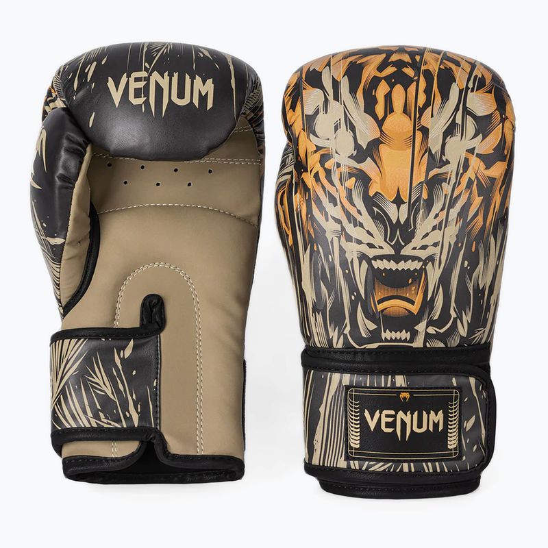 Rękawice bokserskie Venum Tiger Boxing Gloves black/neon orange 3
