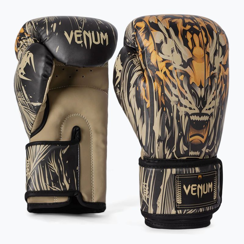 Rękawice bokserskie Venum Tiger Boxing Gloves black/neon orange 4