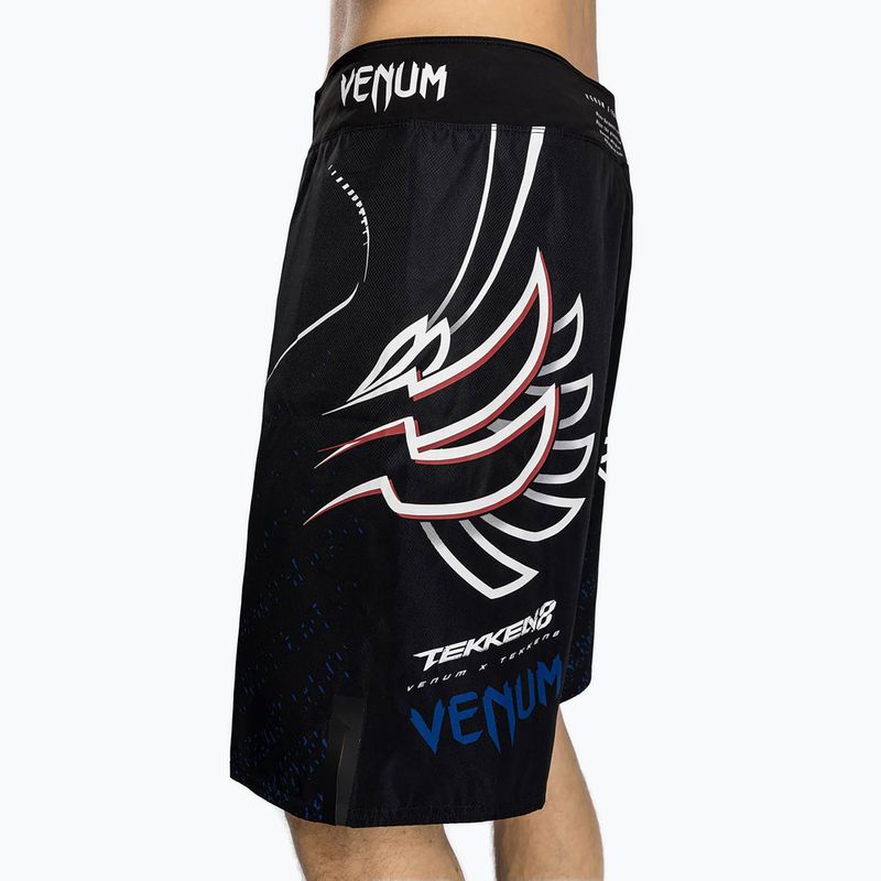 Spodenki treningowe męskie Venum X Tekken 8 - Jin Kazama Fight Shorts blue/black/white 5