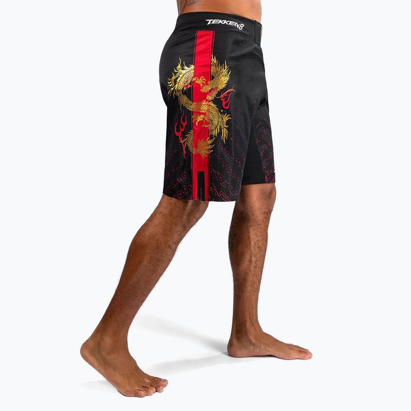 Spodenki treningowe męskie Venum X Tekken 8 - Marshall Law Fight Shorts black/red/gold 4