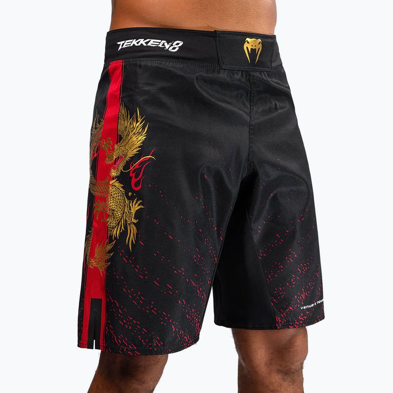 Spodenki treningowe męskie Venum X Tekken 8 - Marshall Law Fight Shorts black/red/gold 5