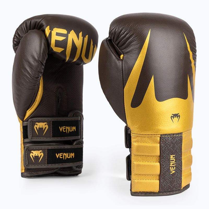 Rękawice bokserskie Venum Reverso Boxing chocolate/gold 3