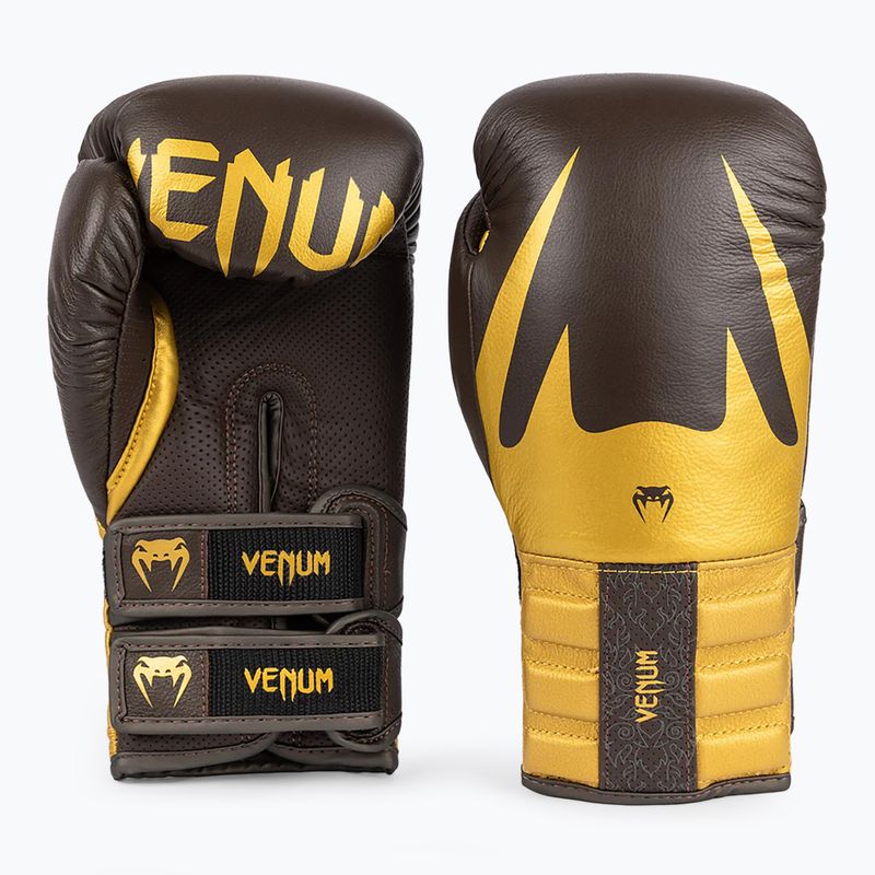 Rękawice bokserskie Venum Reverso Boxing chocolate/gold 4