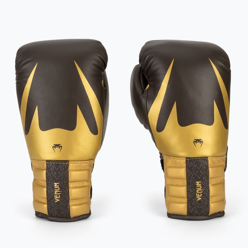 Rękawice bokserskie Venum Reverso Boxing chocolate/gold 2