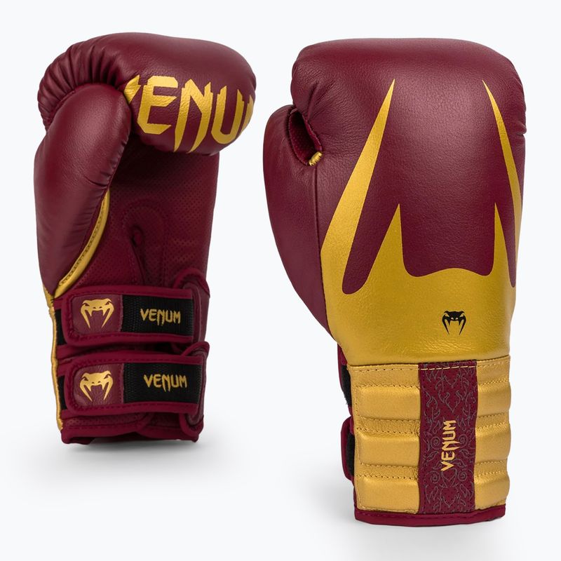 Rękawice bokserskie Venum Reverso Boxing red/gold 4