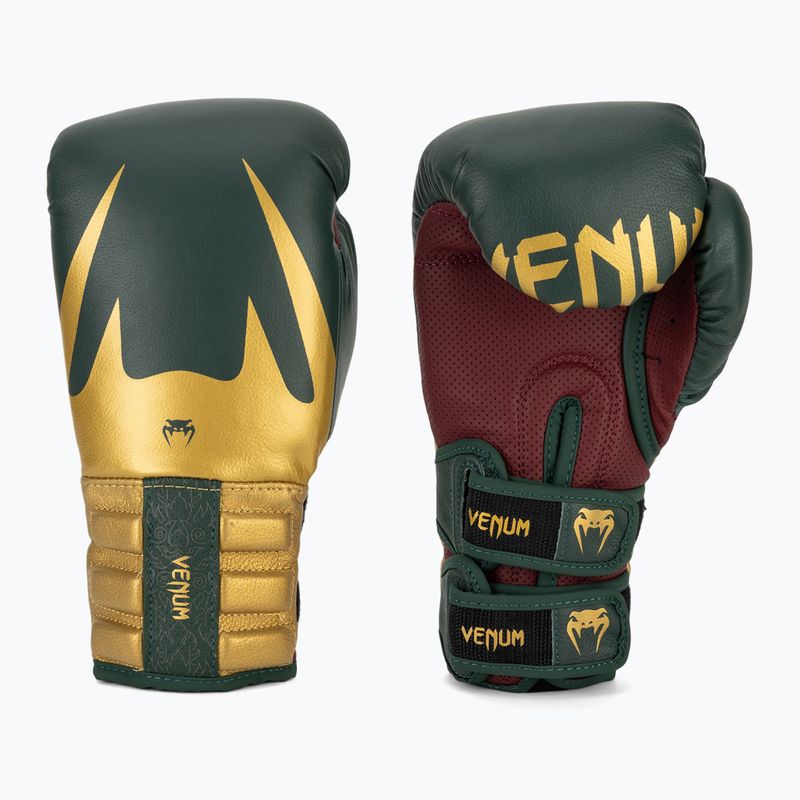 Rękawice bokserskie Venum Reverso Boxing green/gold 3