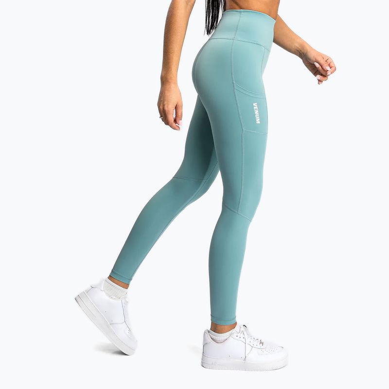 Legginsy treningowe damskie Venum Essential Performance aqua green 4