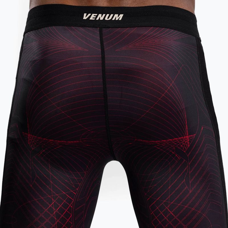 Legginsy treningowe męskie Venum G-Fit Air Spats deep black/ fire red 5