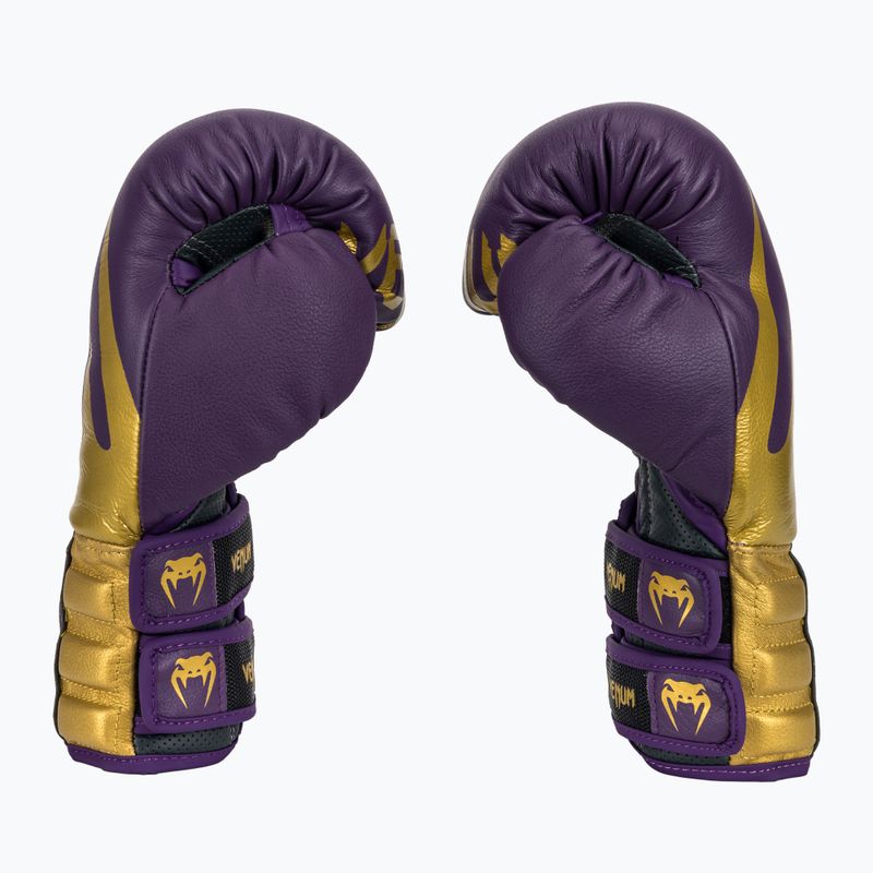Rękawice bokserskie Venum Reverso Boxing dark purple/gold 4