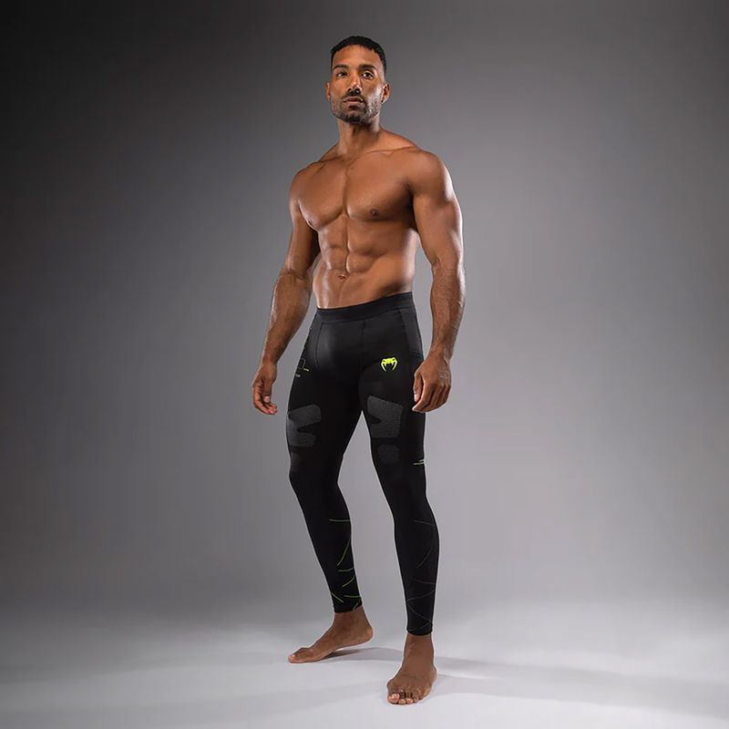 Legginsy treningowe męskie Venum Training Camp 4.0 black/neo green 2