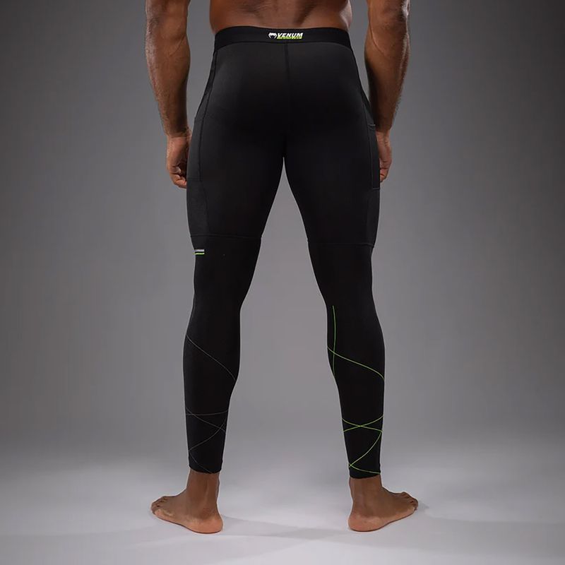 Legginsy treningowe męskie Venum Training Camp 4.0 black/neo green 3