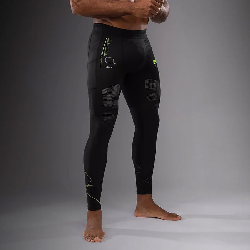 Legginsy treningowe męskie Venum Training Camp 4.0 black/neo green 5