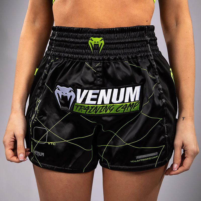 Spodenki treningowe damskie Venum Training Camp 4.0 black/neo green 5