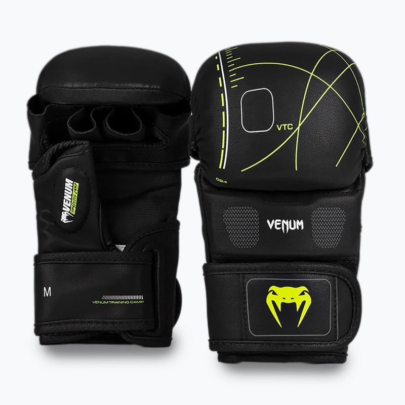 Rękawice sparngowe Venum Training Camp 4.0 black/neo green