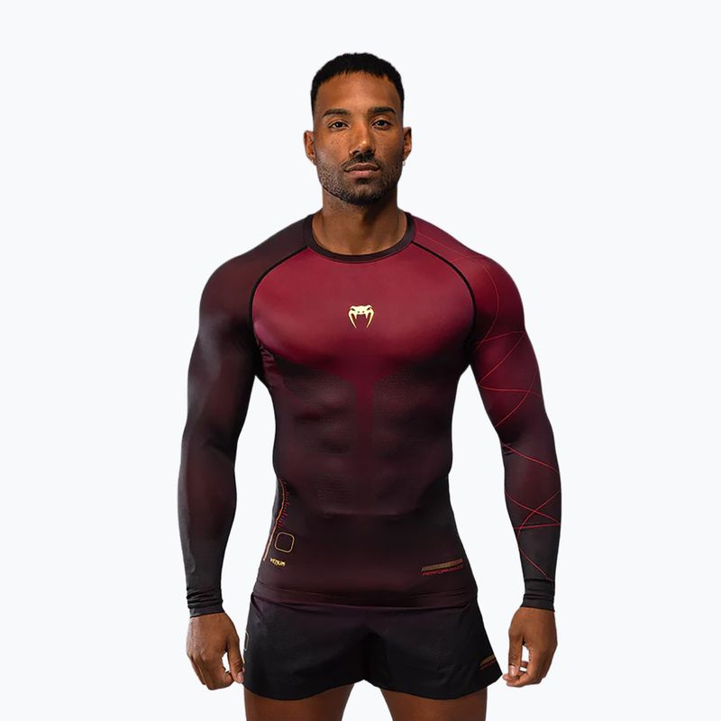 Longsleeve treningowy męski Venum Tactical XT Rashguards black/burgundy/gold