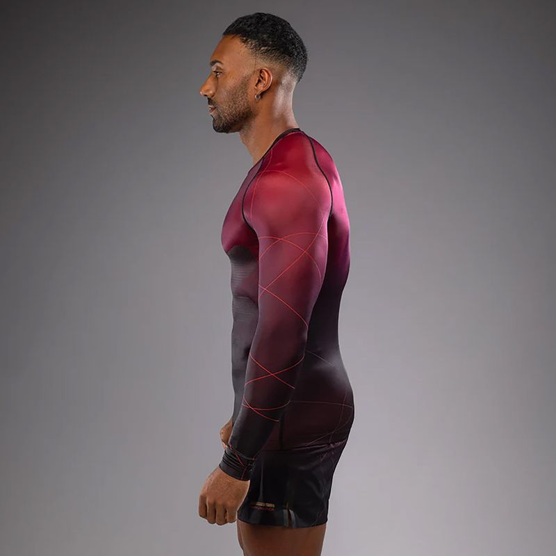 Longsleeve treningowy męski Venum Tactical XT Rashguards black/burgundy/gold 4