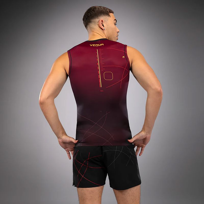Koszulka treningowa męska Venum Tactical XT 05522  Rashguards black/burgundy/gold 2