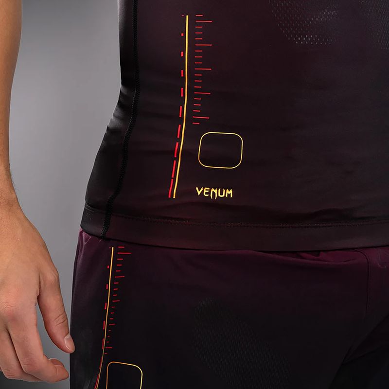 Koszulka treningowa męska Venum Tactical XT 05522  Rashguards black/burgundy/gold 4