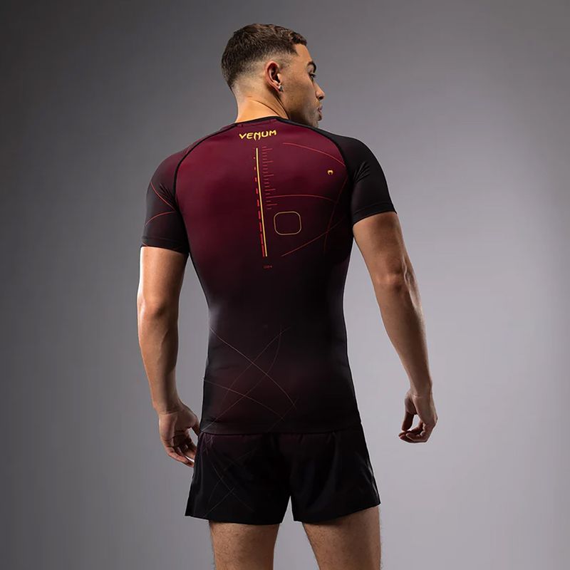 Koszulka treningowa męska Venum Tactical XT Rashguards black/burgundy/gold 2