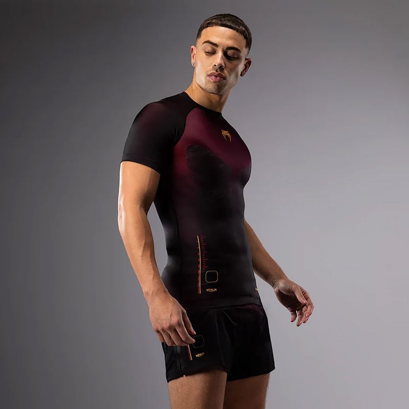 Koszulka treningowa męska Venum Tactical XT Rashguards black/burgundy/gold 3