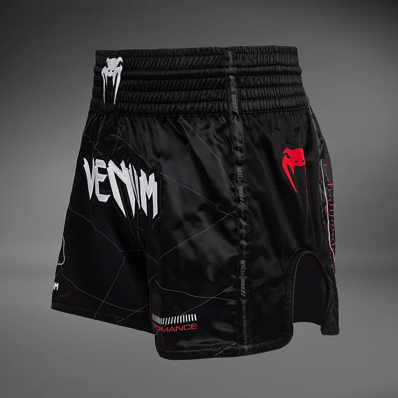 Spodenki treningowe Venum Tactical XT Muay Thai black/fire red 3