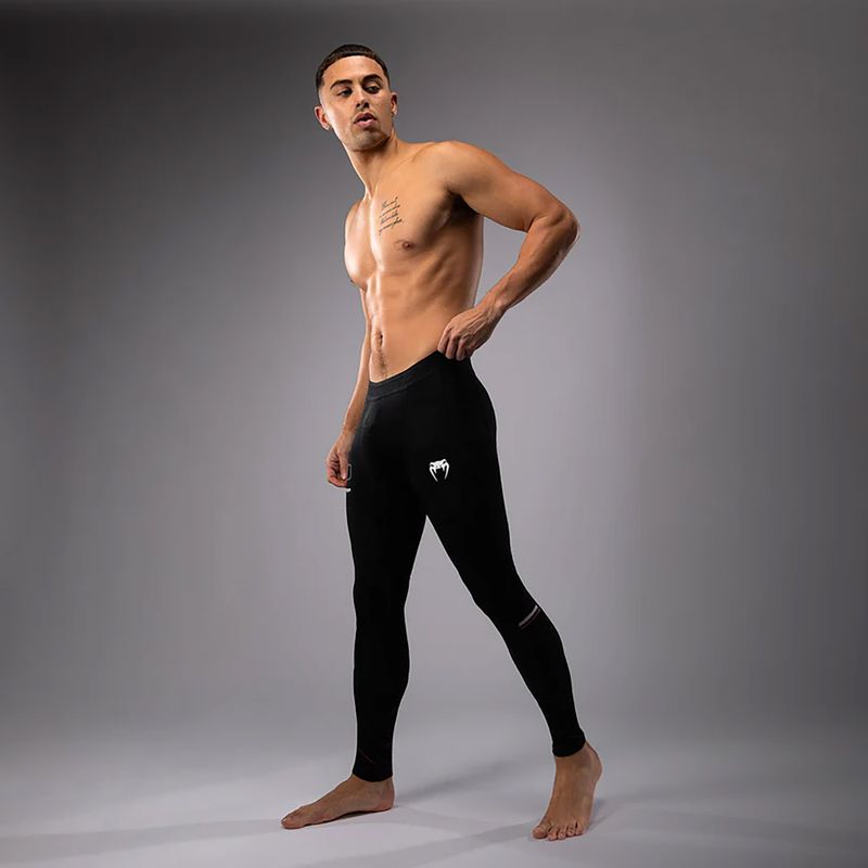 Legginsy treningowe męskie Venum Tactical XT Spats black/fire red 4