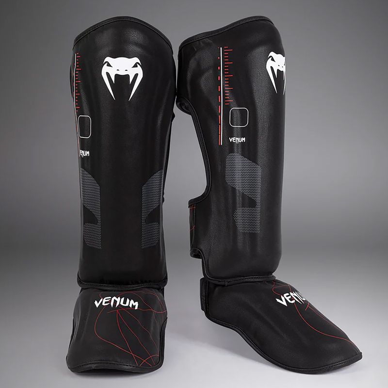 Ochraniacze piszczeli i stóp damskie Venum Tactical XT Shinguards black/fire red 2