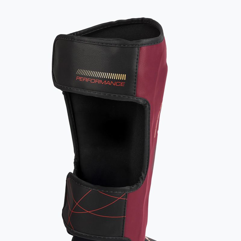 Ochraniacze piszczeli i stóp damskie Venum Tactical XT Shinguards black/burgundy/gold 5