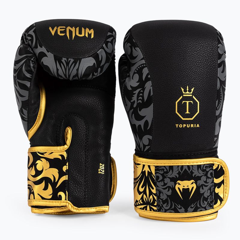 Rękawice bokserskie Venum x Ilia Topuria Unmatched Boxing black/gold 2
