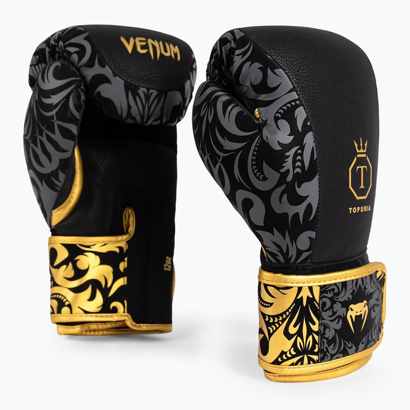 Rękawice bokserskie Venum x Ilia Topuria Unmatched Boxing black/gold 3