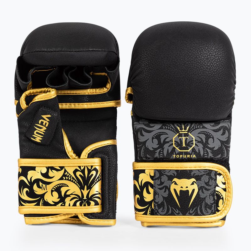 Rękawice sparingowe Venum x Ilia Topuria Unmatched MMA Sparring black/gold 2