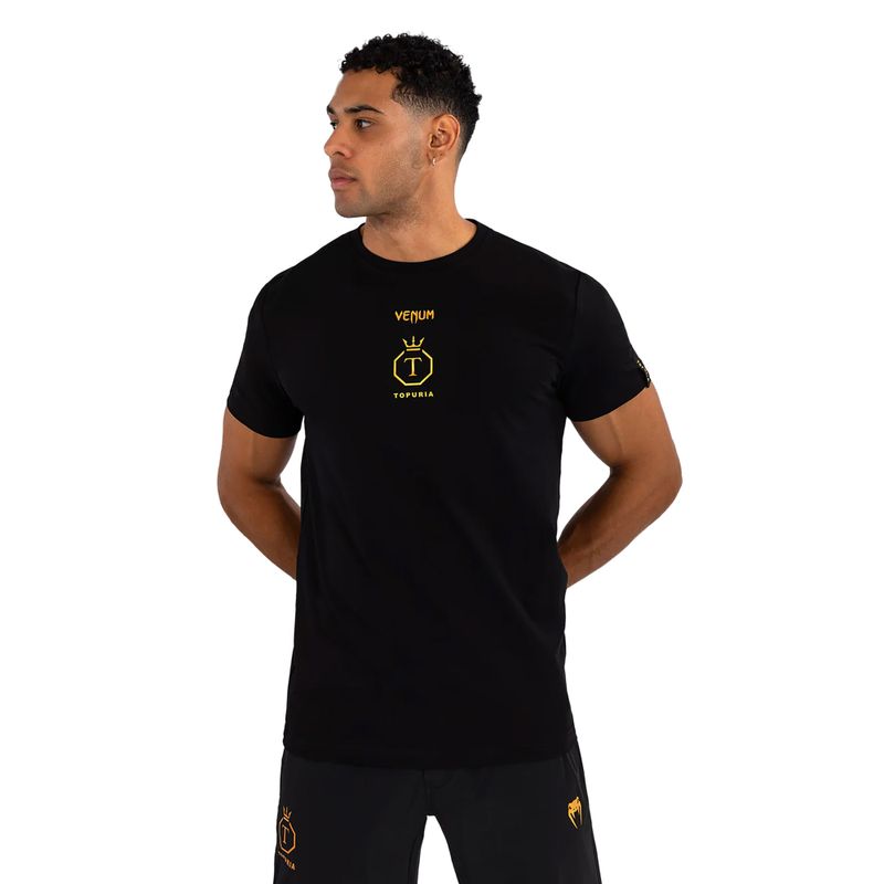 Koszulka treningowa męska Venum x Ilia Topuria Unmatched black/gold 4