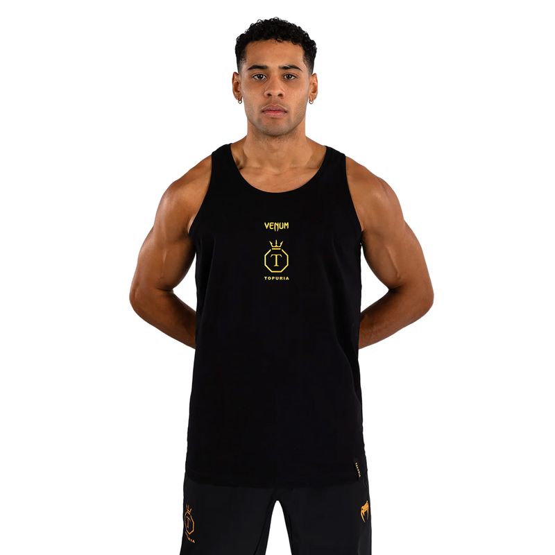 Tank top treningowy męski Venum x Ilia Topuria Unmatched black/gold 3