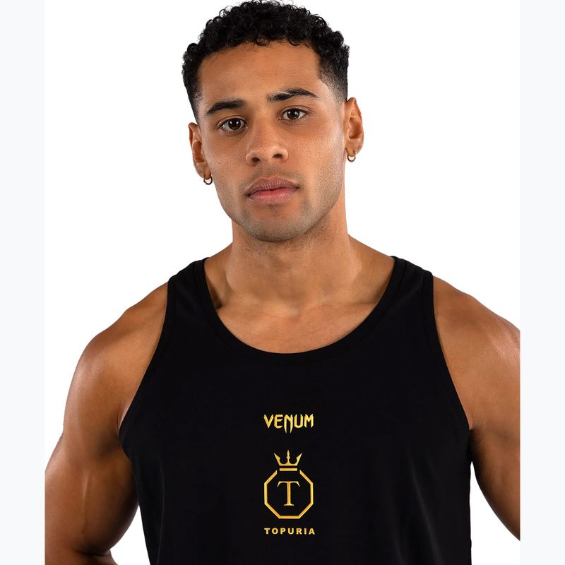 Tank top treningowy męski Venum x Ilia Topuria Unmatched black/gold 4