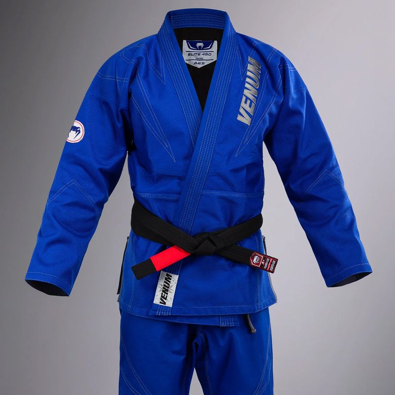 GI do brazylijskiego jiu-jitsu Venum Elite 5.0 royal blue 3