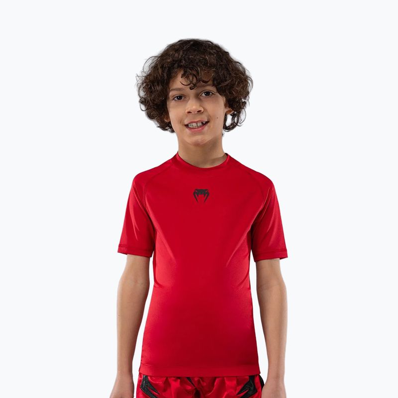 Koszulka treningowa dziecięca Venum Contender Rashguards Jr cherry red