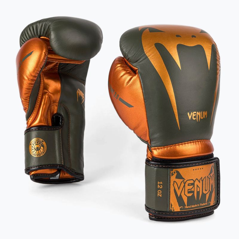 Rękawice bokserskie Venum Giant 3.0 khaki/bronze 2