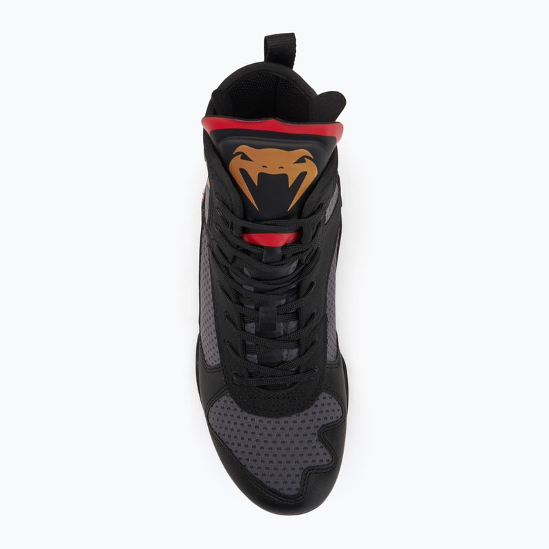 Buty bokserskie Venum Elite Boxing stom grey/gold logo 5