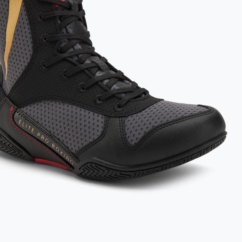 Buty bokserskie Venum Elite Boxing stom grey/gold logo 7