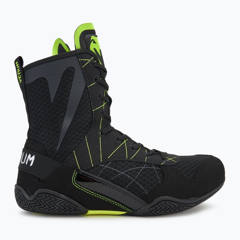Buty bokserkie męskie Venum Training Camp 4.0 Boxing black/neo green 3