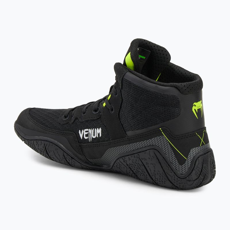 Buty bokserskie męskie Venum Training Camp 4.0 Wrestling black/neo green 3