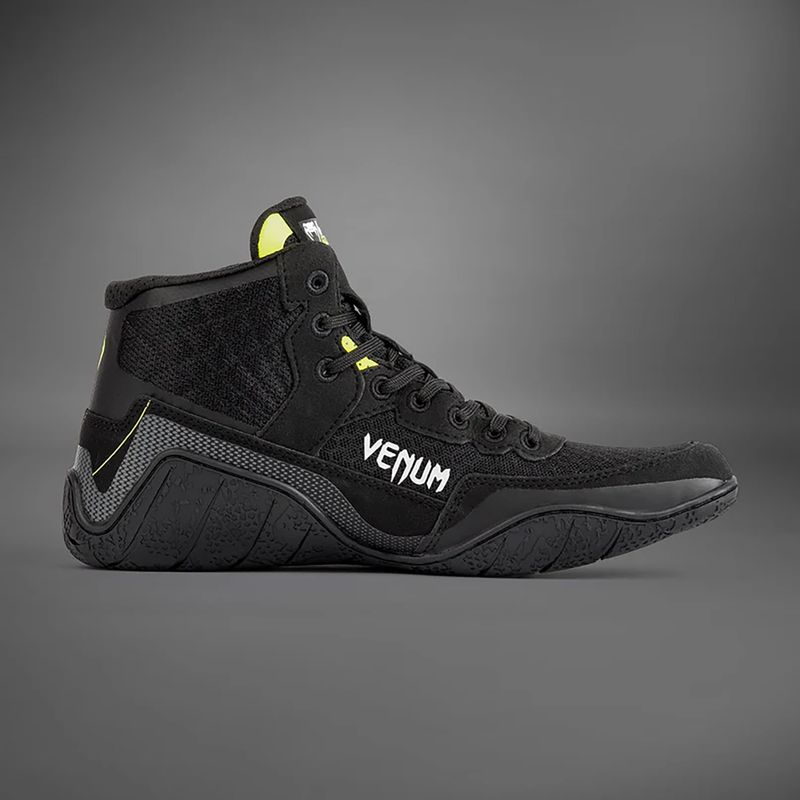 Buty bokserskie męskie Venum Training Camp 4.0 Wrestling black/neo green 4