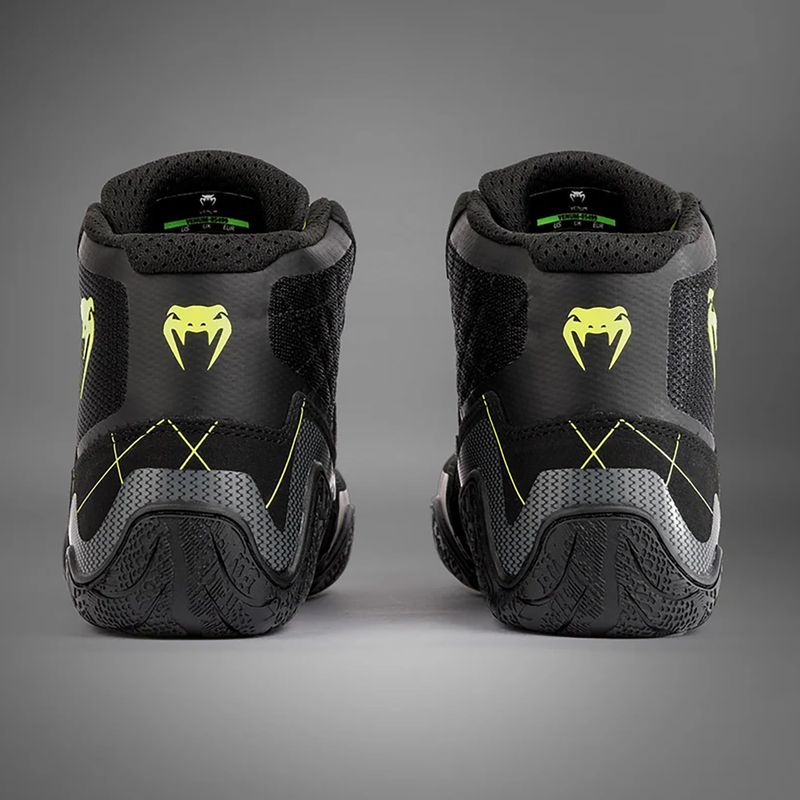 Buty bokserskie męskie Venum Training Camp 4.0 Wrestling black/neo green 5