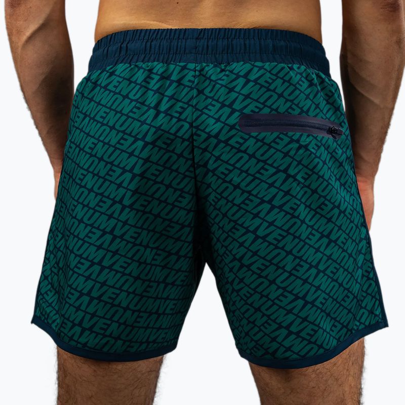 Spodenki treningowe męskie Venum Echo Board deep ocean blue/emerald green 7