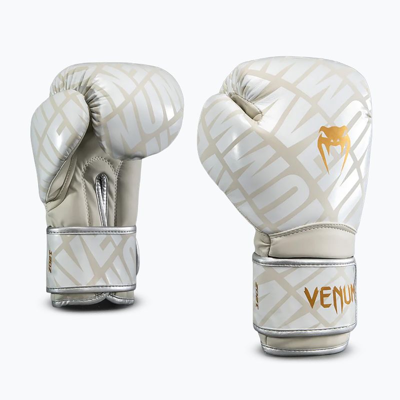 Rękawice bokserkie Venum Contender 1.5XT Boxing light beige/white cream 2