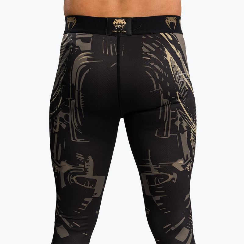Legginsy treningowe męskie Venum Invader Spats black/sand 7