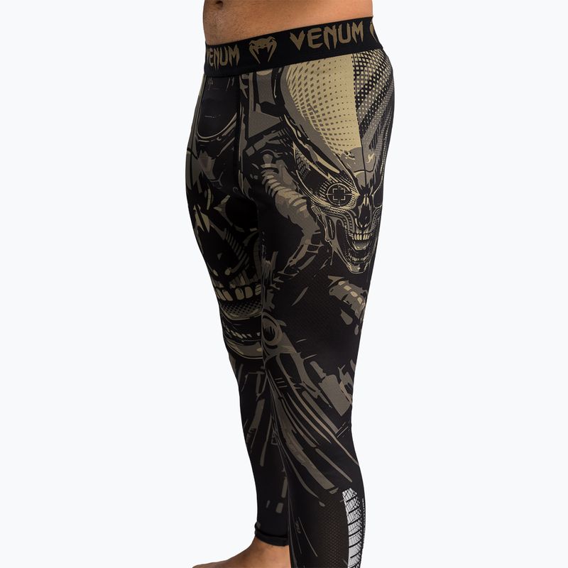 Legginsy treningowe męskie Venum Invader Spats black/sand 8
