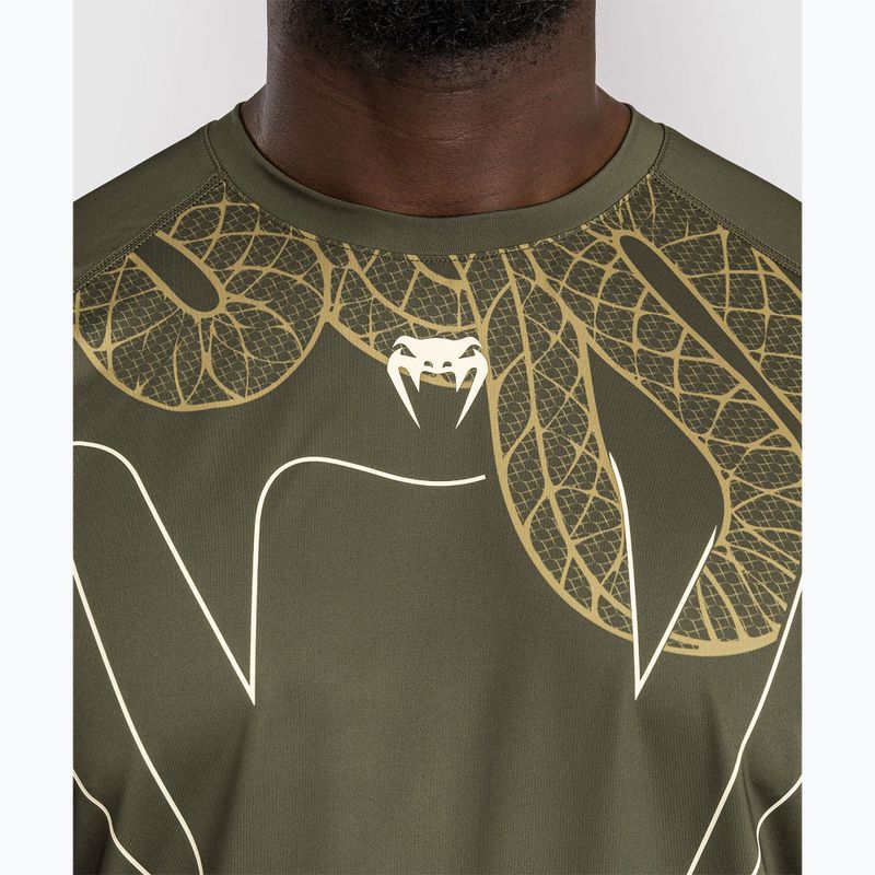 Koszulka treningowa męska Venum Serpenti Dry Tech kaki/bronze/ivory 5