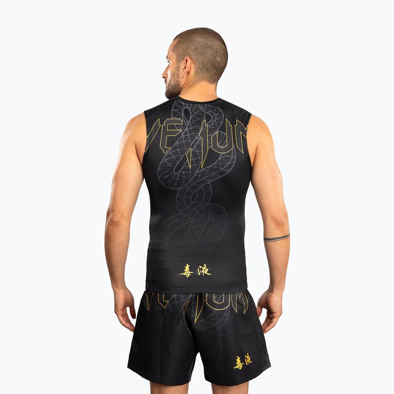 Rashguard męski Venum Serpenti Rashguards Sleeveless black/silver/gold 2
