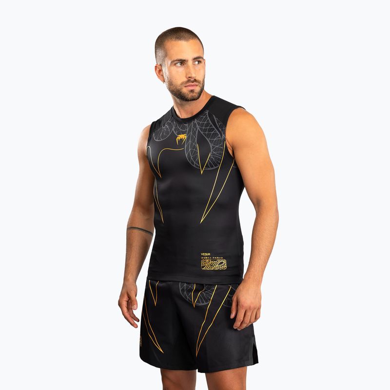 Rashguard męski Venum Serpenti Rashguards Sleeveless black/silver/gold 4